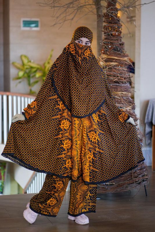 Elegant Palazzo Long Khimar Set