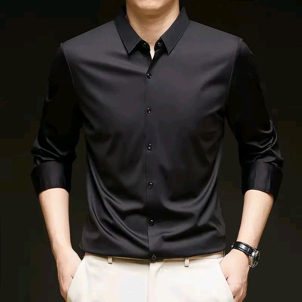 Micro stitch shirt- Black (Premium)