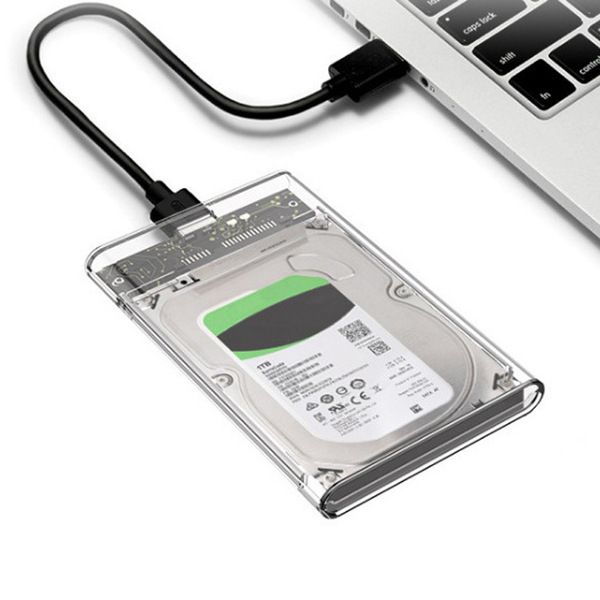 Clairlio 2.5 inch Plastic Transparent HDD SSD Case SATA 3 to USB 3.0 Hard Drive Enclosure 328077869