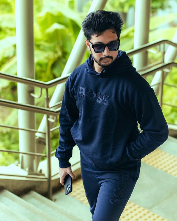HB Hoodie Joggers Set Navy Blue