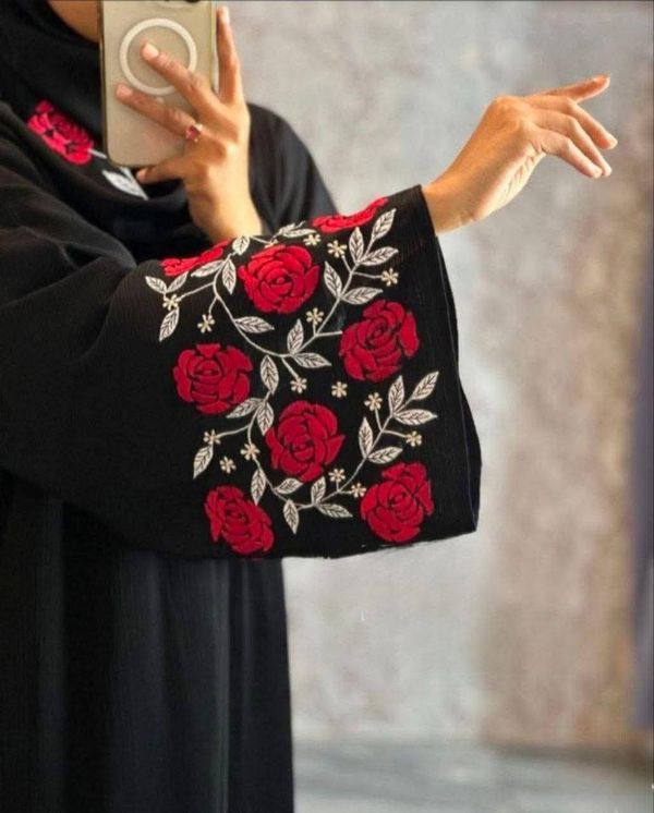 New Most Demanding Rose Embroidery Borka