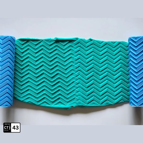 Chevron Texture Roller for Cookie, Chocolate, Fondant & Clay – Pattern Roller