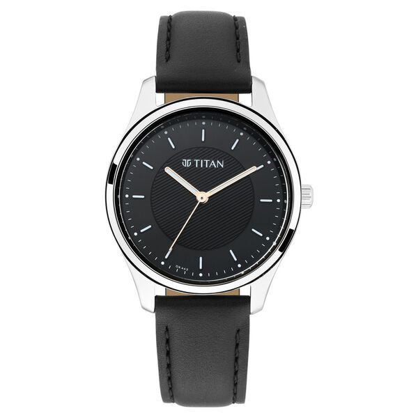 TITAN Women’s Leather Strap Analog Watch - 2639SL01
