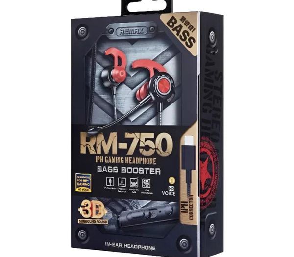 Remax RM-750 iPh Gaming Earphones (Lightning)