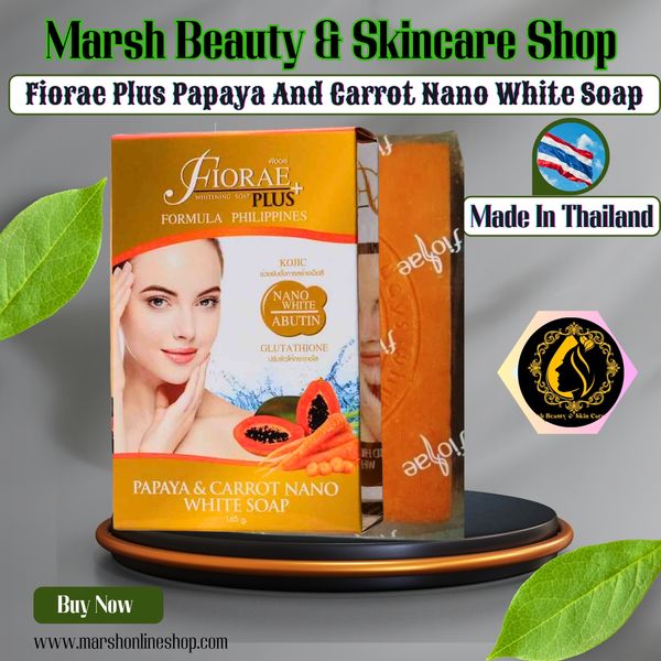 👉🔰Fiorae Plus Papaya And Carrot Nano White Soap(165g) - Image 1