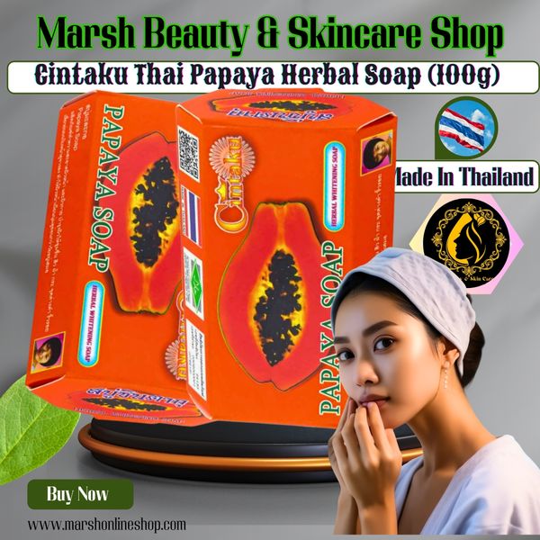 👉🔰Cintaku Thai Papaya Herbal Soap(100g) - Image 1