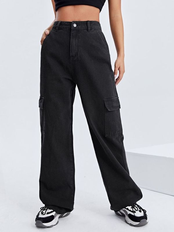 Black Cargo denim