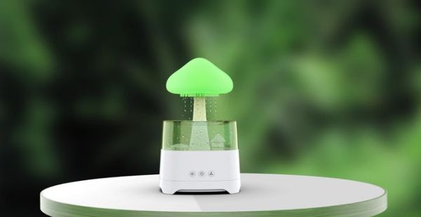 5 IN 1 Bluetooth Speaker Rain Cloud Humidifier, switchable 7 colors, 450ml capacity super quiet, intelligent anti-dry function