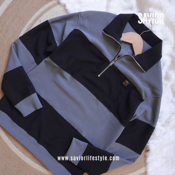 Grey Black - Full Sleeve Zipper Sweatshirt