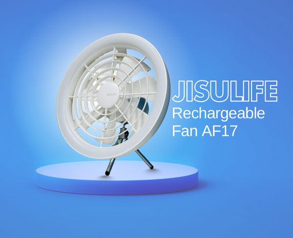 JISULIFE FA17 Rechargeable Fan with LED Light