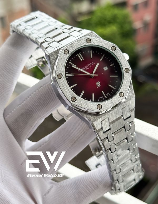 AP CHAIN QUARTZ MAROON DIAL SILVER BODAY