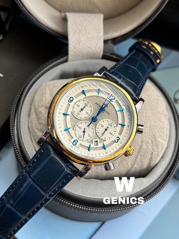 Patek Blue Belt Gold Vejel Silver Case FS Dial Semi AAA Grade