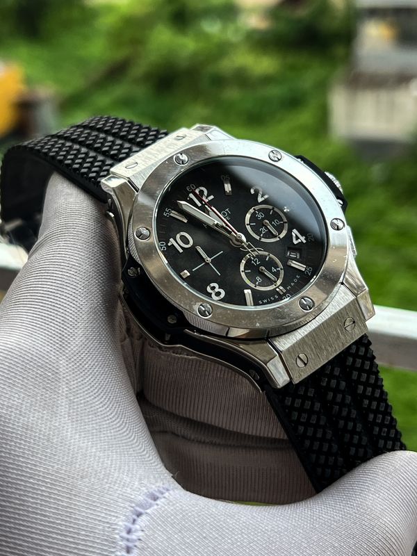 Hublot Big Bang Black Belt Silver Case Semi AAA Grade