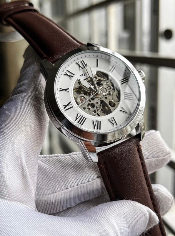 Fossil Brown Belt White Dial Automatic First Grade