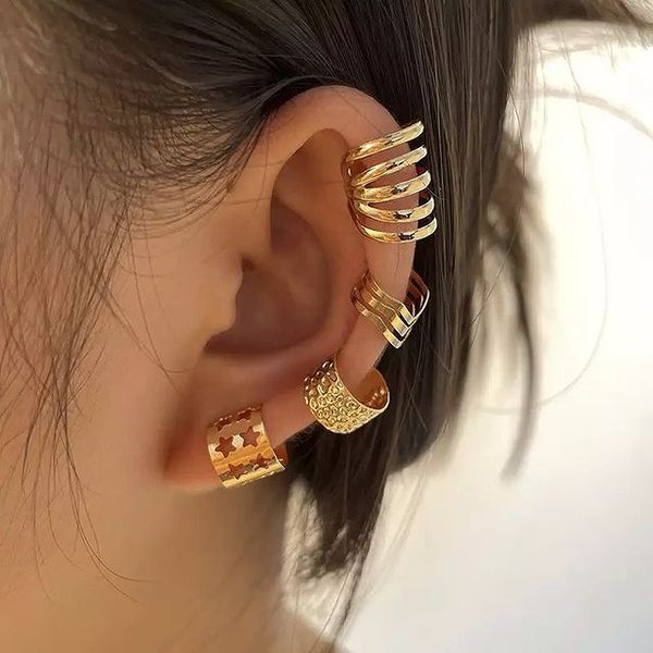 4 pcs golden earcuf set