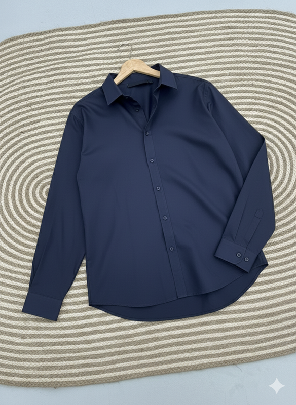 Micro stitch shirt- Nevy (Premium)