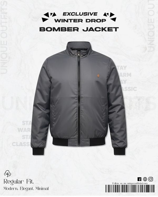JK02 Premium Bomber Jacket (Gray)
