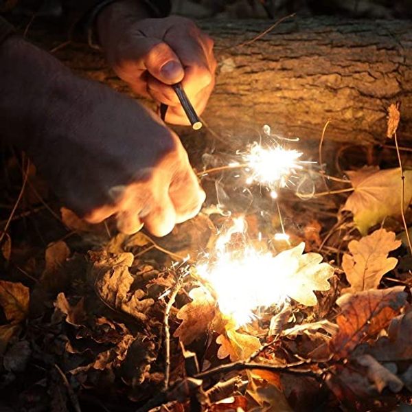 Start a Fire Anywhere with a Magnesium Flint Fire Starter - Big Size - Easy To use and Clean, A Unique Choice For Outdoor Survival