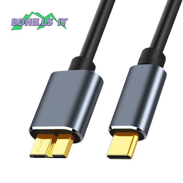Micro B to Type C Cable -Portable Hard Disk HDD to Type C Cable - Type-C to USB 3.0 Micro B connector 5Gbps cable