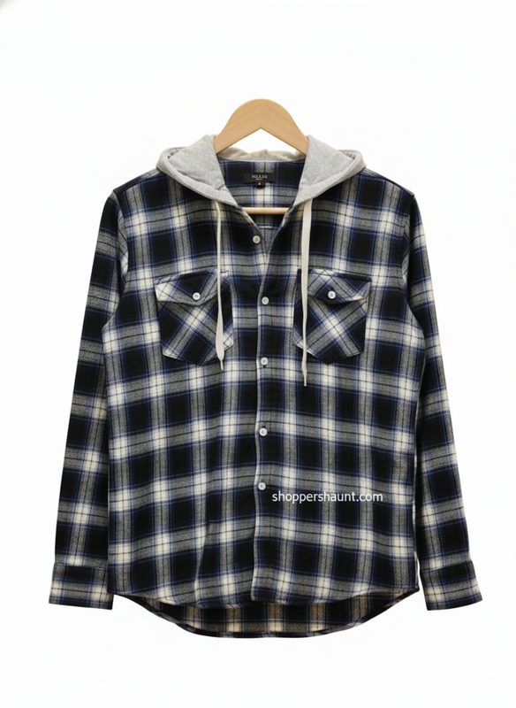 Export quality check hooded shirt for winter 0056