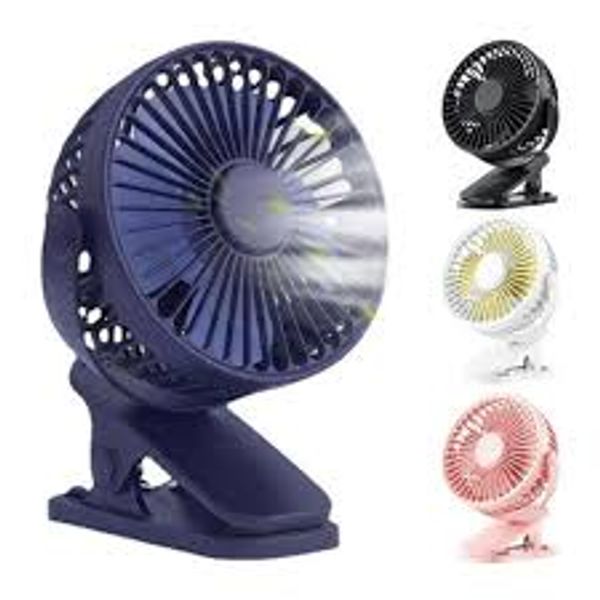 P8 Portable Mini USB Rechargeable 1200mAh Mini Clip Fan