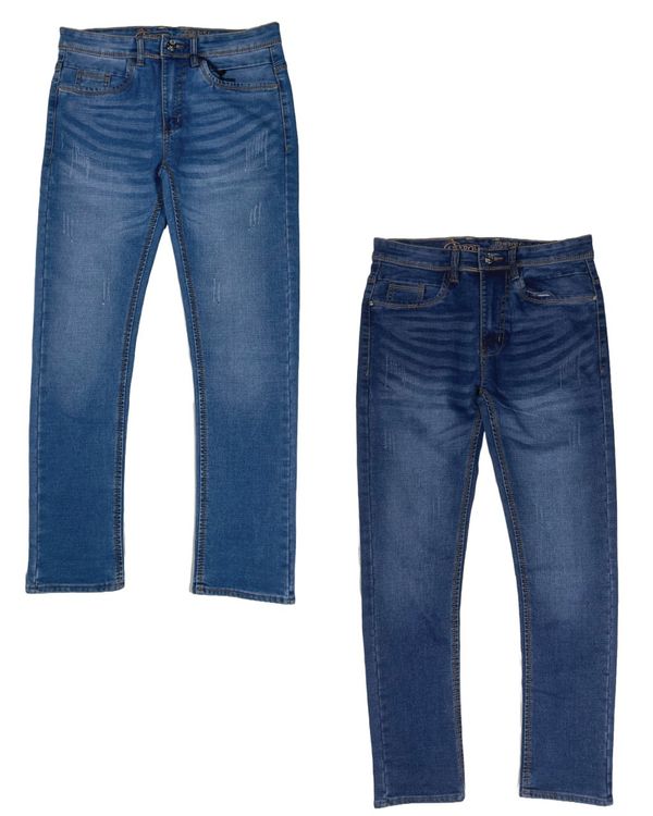 Jeans Pant 2 Pcs Combo (Light Blue & Dark Blue Wash) - 253069