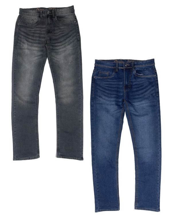 Jeans Pant 2 Pcs Combo (Dark Ash & Dark Blue Wash) - 253067