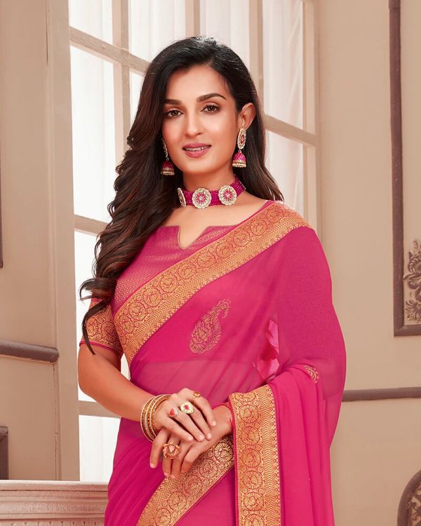 Kubari Silk Saree (With Blouse piece )