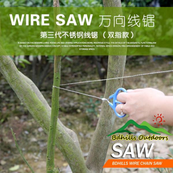Survival Wire Chain Saw for Camping and Outdoors - Stainless Steel Wire Saw | Chain Saw Rope Saw | Steel Wire Saw | Survival Kit with 360 -degree rotation handle