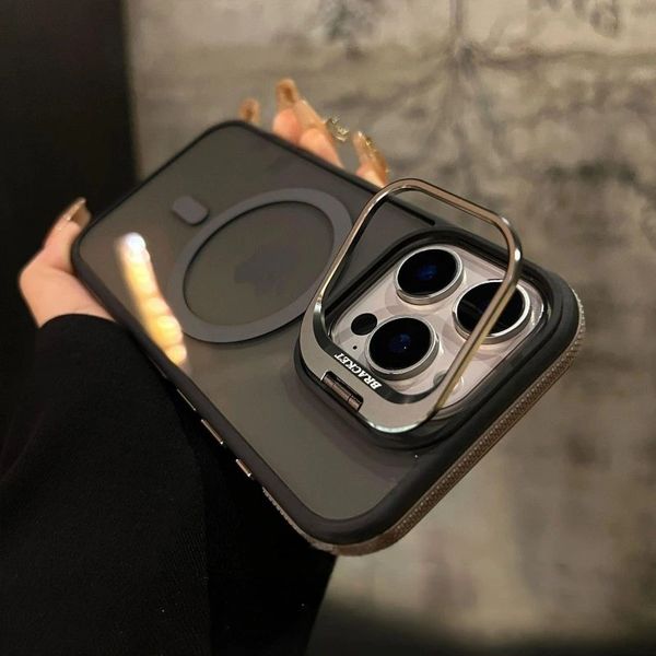 New Camera Stand Metal Case for iPhone