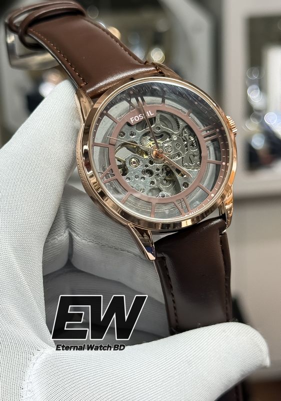 FOSSIL AUTOMATIC CHOCOLATE BELT RG CASE CHOCOLATE DIAL