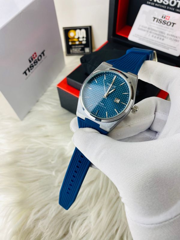 TISSOT PRX || FULL BLUE ||SILICON STRAP