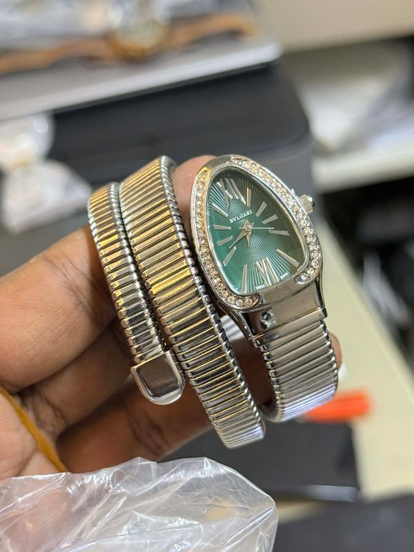 BVLGARI SNAKE SILVER BODY GREEN DIAL