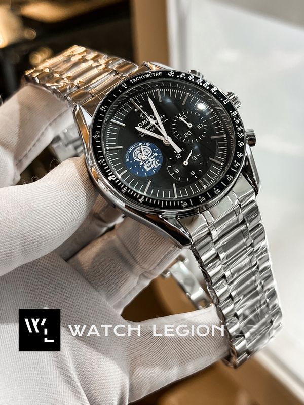 OMEGA SPEEDMASTER APOLLO CHAIN BLACK