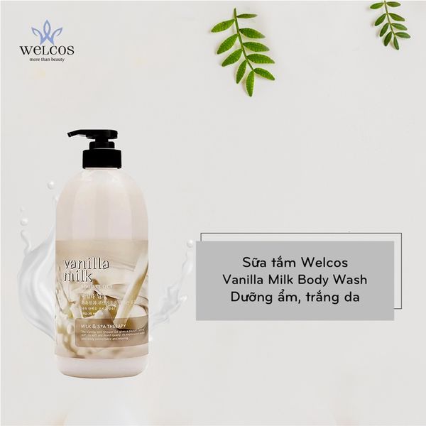Welcos Vanilla Milk Body Wash (Shower Gel) - 732g