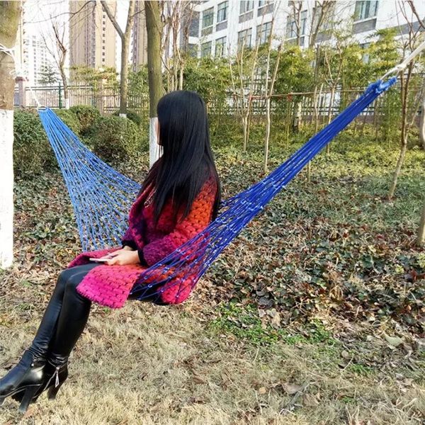 Nylon Net Hammock for Solo Relaxation - Single Occupancy Mesh Hammock