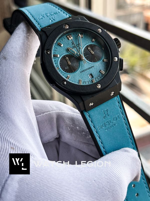 HUBLOT CLASSIC FUSION BLACK CASE TIFFANY BELT TIFFANY DIAL V2