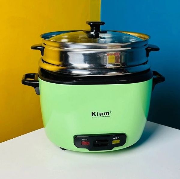 Kiam DRC 9704 2.8 liter Stainless Steel + Non-Stick Double Pot Rice Cooker রাইস কুকার ।