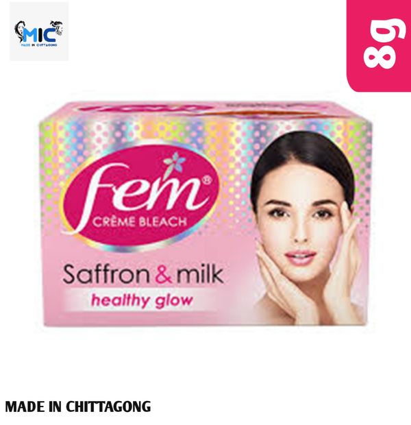 Fem Creme Bleach Saffron & Milk Healthy Glow Cream - 8g