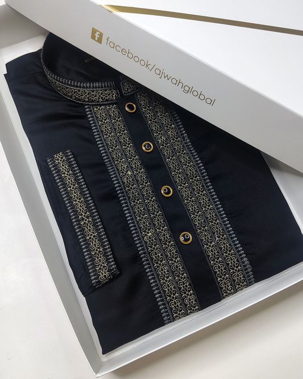 Midnight Sultan premium embroidery Panjabi