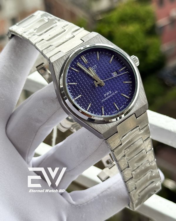 TISSOT PRX  BLUE DIAL SILVER BODY