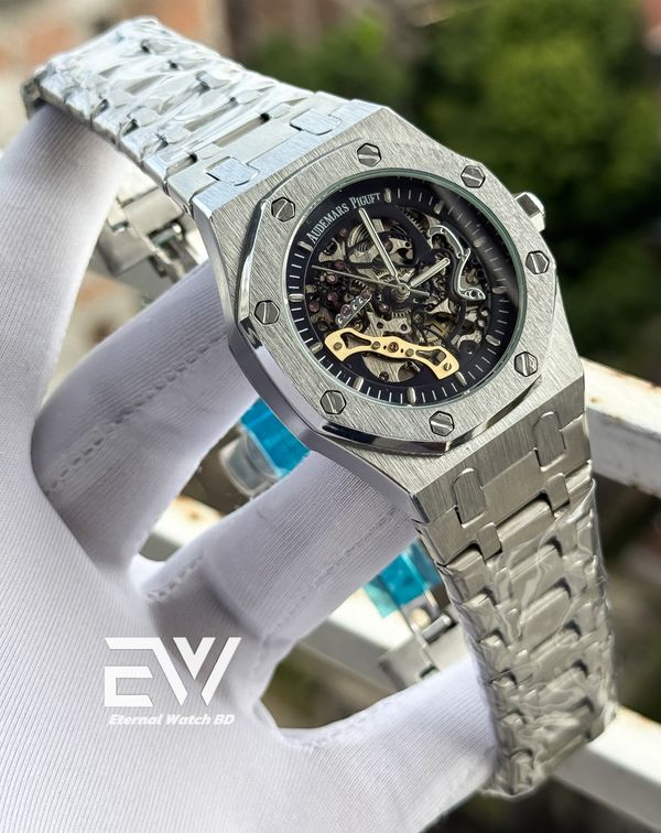 AP AUTOMATIC BLUE DIAL SILVER BODY