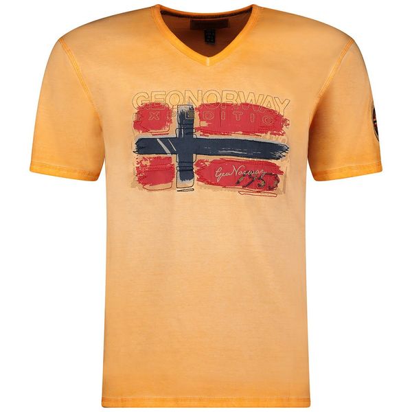 Joasis Homme - V-neck T-shirt Orange
