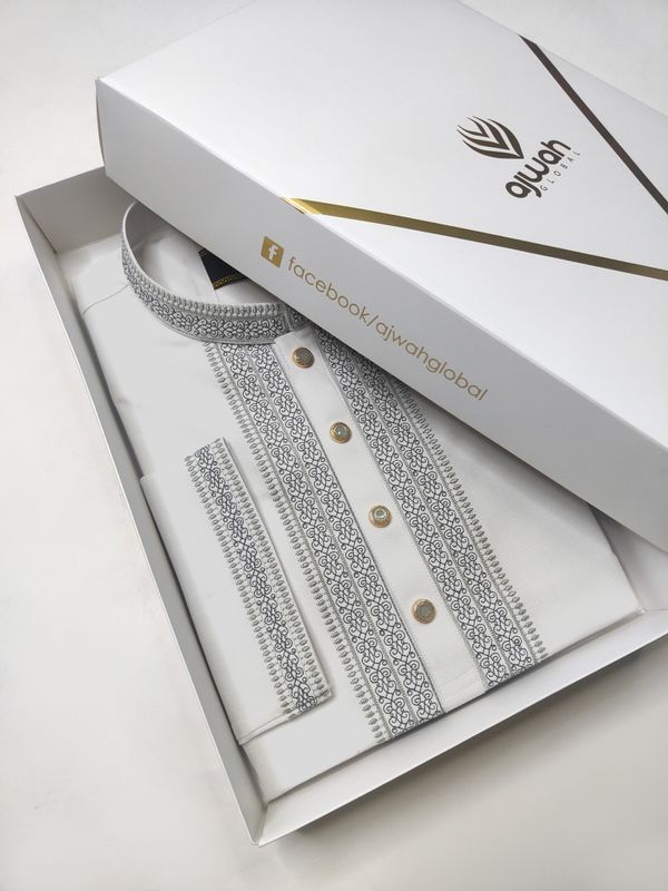 White Emperor premium embroidery Panjabi