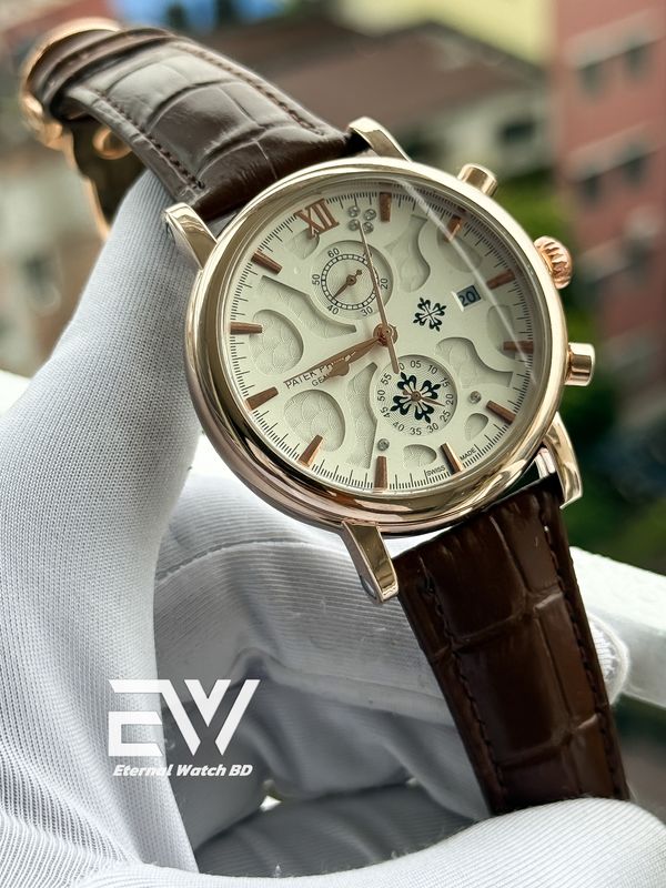 PATEK PHILLIPE WHITE DIAL ROSE GOLD CASE
