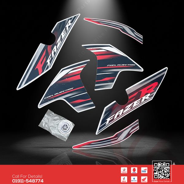 Full Set Sticker for Yamaha Fazer V2 (Red Colour) bike.