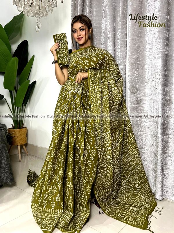 প্রিমিয়াম কোয়ালিটি আরামদায়ক কটন শাড়ি (LF-S25-12)