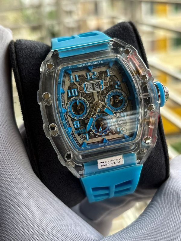 Richard Millie Mclaren Blue Belt Blue Dial