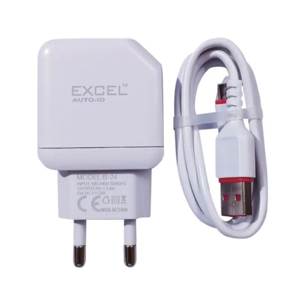 Excel Type-C 18W Fast Charger With Cable - B-24