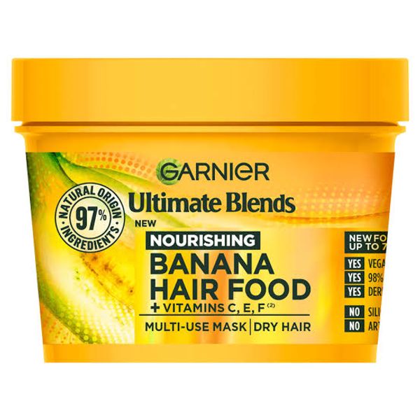 Garnier Ultimate Blends Hair Food Banana 3-in-1 Dry Hair Mask Treatment 400ml